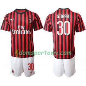 Koszulka AC Milan STORARI 30 Dziecięcy Domowe Koszulki Piłkarskie 2019-2020 Krótki Rękaw